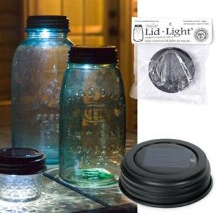 New Unique Camping Solar LED Light Rustic Mason Jar Lid