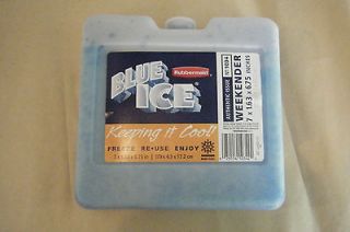 Lot of 2 Rubbermaid Blue Ice Brand Weekender Freezable Cooler Free 