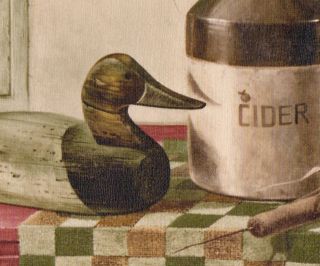 Duck Decoys & Wicker Basket on Table Rust Brown Sale$6 Wallpaper 