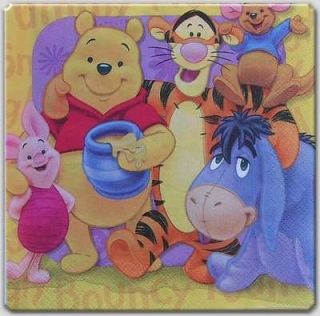 WINNIE THE POOH PARTY SUPPLIES LARGE NAPKINS Together Times tigger 