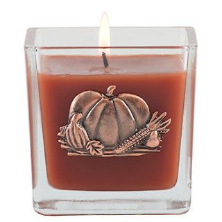 Aromatique Pumpkin Scented 6oz (170g) Rust Candle in Glass w 