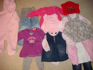 15 PIECES OF BABY GIRLS WINTER CLOTHING SIZE 6 9 MONTHS