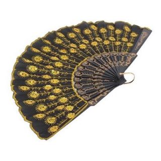 Bridal Wedding Party Decor Spanish Embroider Flowery Lace Hand Fan 
