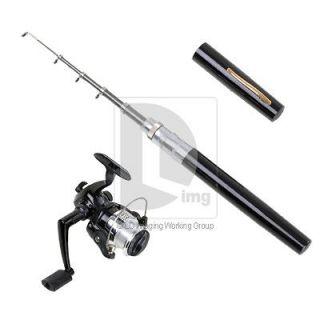 39” Telescopic Aluminum Pocket Pen Fish Fishing Rod Pole Reel USA