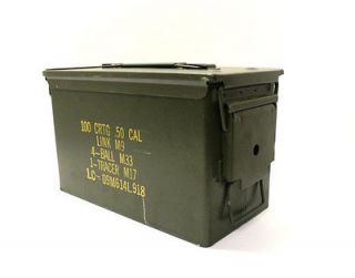 50cal US military ammo cans box chest clean great shape   2 each
