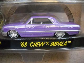Jada 1/64th sc Homie Rollers 1963 Chevy Impala w/ Melon and Night 