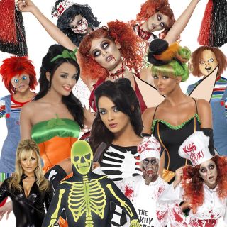 Ladies Scary Party Halloween Womens Fancy Dress Horror Theme Costume 