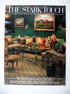 Stark Carpet Fabrics Furniture London Sofa 1999 print Ad advertisement