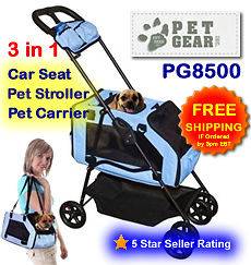 Dog Stroller & Pet Stroller & Carrier by PetGear Pet Travel System 