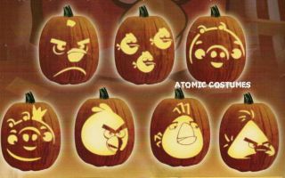 ANGRY BIRDS Pumpkin Carving Kit Stencils Pattern Cut Out Halloween 