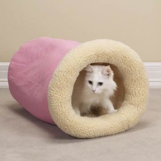 Savvy Tabby Kitty Cat Kitten Tumble Beds PINK or BLUE Sherpa Lined