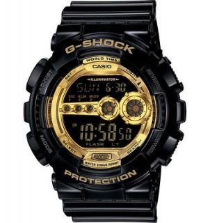 Casio G Shock XL Series Black And Gold Limited Edition Watch   GD100GB 