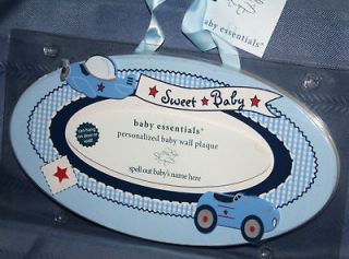 BABY BOYS AIRPLANES CARS PERSONALIZE NAME WALL HANGING