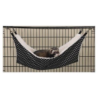   Polka Dot & Faux Fleece PET HAMMOCK Cat Ferret Cage Hanging NEW ~21x12