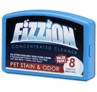 Fizzion Pet Stain and Odor Remover 2 8packs Tablets Non toxic CO2 