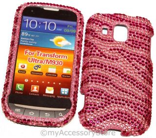   Transform Ultra Zebra Pink Rhinestones Bling Cell Phone Case Cover