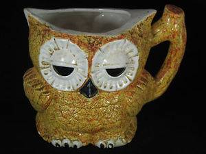 Unique Small Decorative Sleepy Owl Pitcher