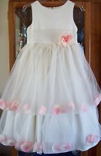 Cinderella Brand White Dress Size 8 Party / Flower Girl / Communion 