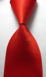 HF04 Pure Red Solid Classic 100%Silk Woven Mans Tie Necktie