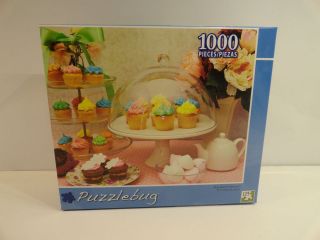   Tea and Cupcakes 1000 pc piece Jigsaw Puzzle 18 x 23 Brand New