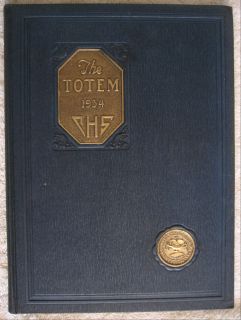 1934 Portland High School yearbook Totem Maine vintage old