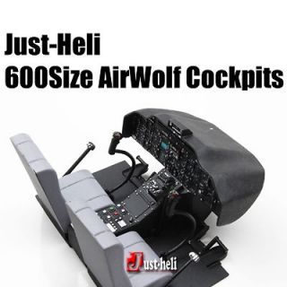 Just Heli 600Size Airwolf Fuselages , Cockpits , 600size scale body