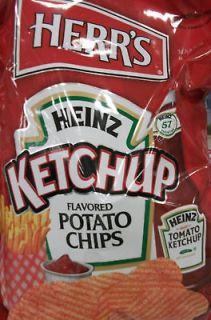 HERRS HEINZ KETCHUP FLAVORED POTATO CHIPS 8 OZ