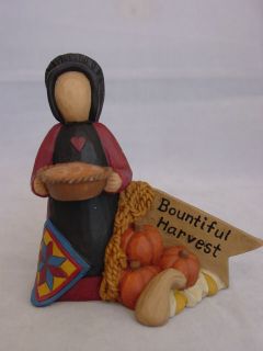 AMISH Lady Bountiful Harvest Figurine ~ NEW Blossom Bucket 1066 83257 