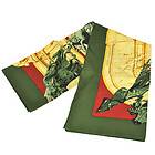 Authentic HERMES Large Scarf Horse Green Red Yellow Silk100 % Made in 