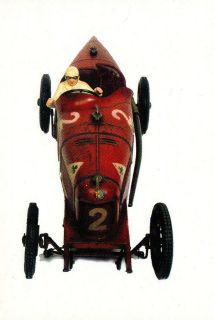 Museum Postcard old Tin Toy AUTOMOBILE ALFA ROMEU 1920s Tinplate. CIJ 