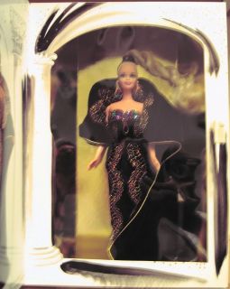   Gala Barbie (1995) #4 • Black Velvet • Stand • Holiday • NRFB