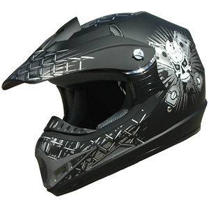 Off Road racing ATV Motocross Dirt Bike Helmet DOT 180 flat black