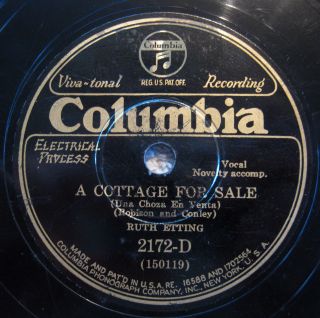 Ruth Etting   A Cottage For Sale / Let Me Sing And Im Happy 