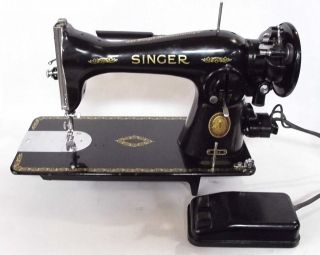 Vintage Singer Model 15J Heavy Duty Sewing Machine for Leather, Canvas 