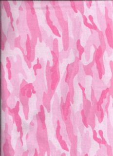 new Pink camo 100% cotton flannel by the 1/2 yard camouflage