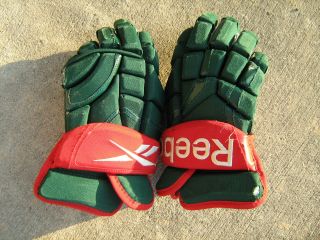 REEBOK 10K Pro Stock 14 Hockey Gloves Minnesota Wild 022