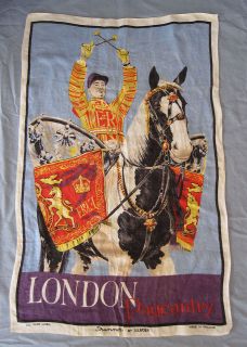   Linen Kitchen Towel London Pageantry Drummer on Horse Irish by Ulster