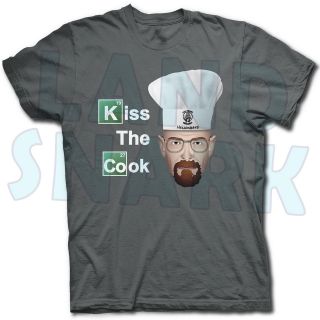BREAKING BAD KISS THE COOK T SHIRT    WALTER WHITE AS METH CHEF 