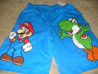 Super Mario Yoshi Mens Sleep Shorts Boxers Brief Underwear 2XL