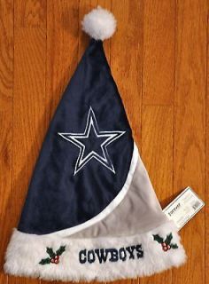 Dallas Cowboys Team Logo Holiday Santa Hat NEW NFL Swoop   Adult one 
