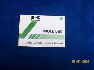 kawasaki mule 550 owners manual, printed april 1997, part number 99920 