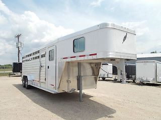   Model 8413 7x24 24FT Enclosed Cargo Horse Stock Cattle Combo Trailer