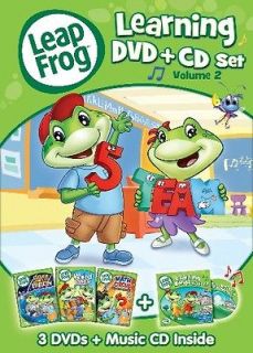 LEAPFROG LEARNING SET VOL 2 New 3 DVD + CD Leap Frog