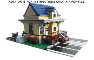 Lego City Custom   Train Station   INSTRUCTIONS ONLY