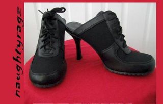 SZ 6.5 New Sexy COSTUME BLACK MULES Pump High Heel Tennis SHOE Referee 