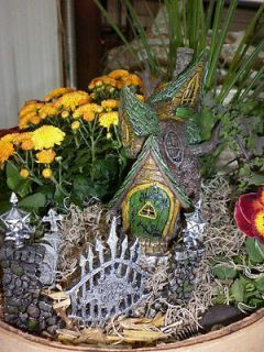   Fairy Garden Fiddlehead Georgetown 7pc Tree House Cottage,In/Outdoor