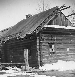 WWII German RP  Winter Hut  House  Russia  1940s