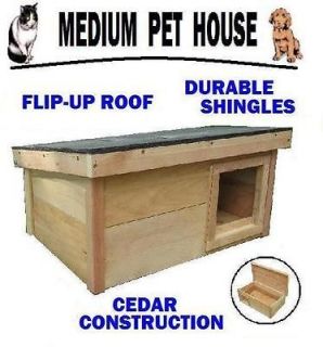 outdoor Cat Dog House puppy kitten Feral Pet kennel WARM shelter cedar 
