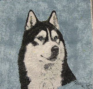Dog Husky Siberian Tapestry Pillow Cotton Fabric