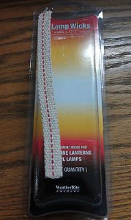 HURRICANE LANTERNS, OIL LAMPS, One Replacement Wick, 1/2 Wide x 5 1/2 